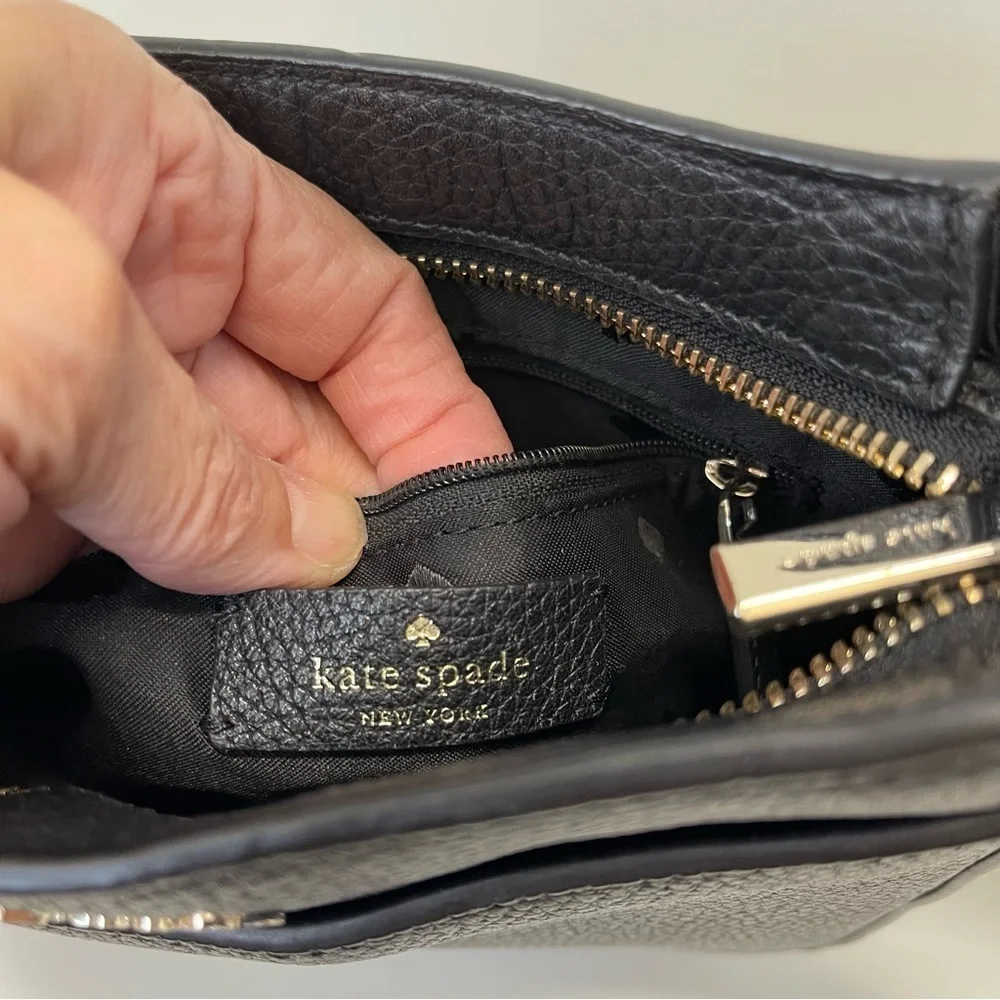 Kate Spade Leila North South Crossbody bag preppy designer quiet leather